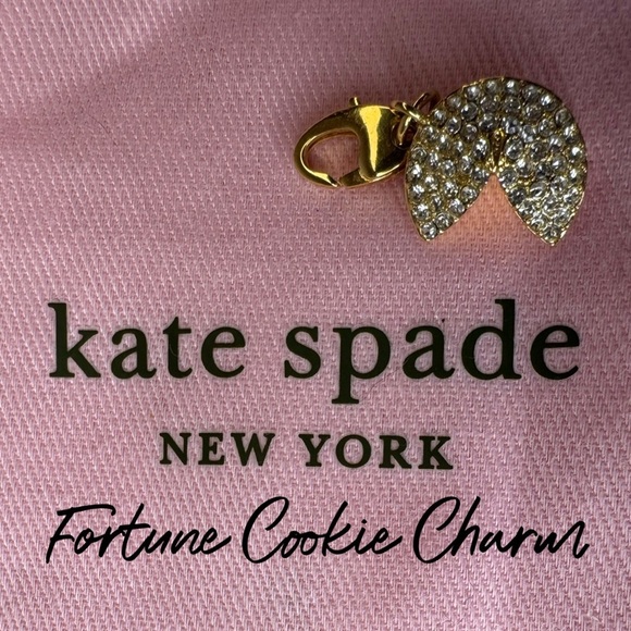 Kate Spade Fortune Cookie Charm No Bracelet TAKEOUT BAG HELLO CRUZ HOW CHARMING🥠 - Picture 2 of 6